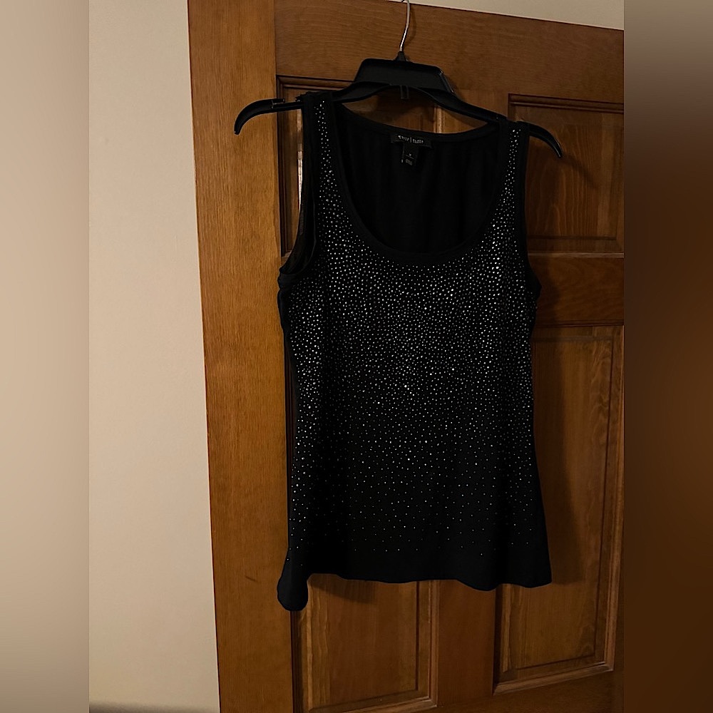 White House Black Market Tank Top with Bling Medium